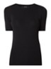 Jolie top van stretchjersey met korte mouw - Zwart