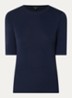 Jolie top van stretchjersey met korte mouw - Donkerblauw