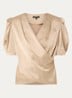 Kransis tuniek met pofmouwen - Khaki