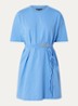 Mini jurk met strikceintuur - Blauw