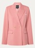 Oakland double-breasted blazer met schoudervulling en klepzakken - Abrikoos