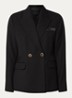 Oakland double-breasted blazer met schoudervulling en klepzakken - Zwart