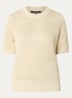 Omarah top met lurex en logo - Creme