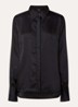 Opava blouse van satijn met print - Zwart