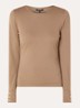 Oshawa top met ronde hals - Cognac