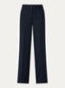 Parisa high waist straight fit pantalon met steekzakken - Donkerblauw