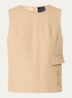 Parlo mouwloze top met klepzak - Camel