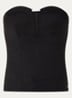 Peoria strapless top met logo - Zwart