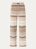 Pilazio high waist wide fit palazzo broek met grafische print - Zand