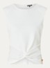Pitaly mouwloze top met schoudervulling - Wit