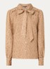 Pragues blouse met panterprint - Lichtbruin