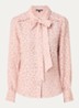 Pragues blouse met panterprint - Oudroze
