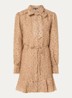 Pragues mini jurk met panterprint - Lichtbruin