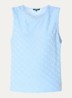 Qea top van badstof - Blauw