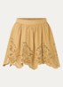 Rabano mini A-lijn rok met broderie - Camel