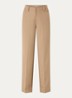 Reims high waist straight fit pantalon met steekzakken - Camel