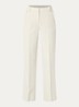Reims high waist straight fit pantalon met steekzakken - Creme