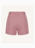 Reza high waist straight fit korte broek met strass - Donkerrood