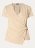 Rimini top met V-hals - Creme