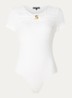 Rubio body top met gedrapeerd detail - Wit