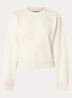Swirl sweater met logoborduring - Creme