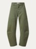 Shon high waist balloon fit broek met steekzakken - Groen