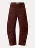Shon mid waist balloon fit broek met opgestikte zakken - Roodbruin