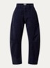 Shon mid waist balloon fit broek met opgestikte zakken - Blauw