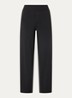 Asana high waist straight fit broek met ritszakken - Zwart