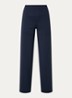 Asana high waist straight fit broek met ritszakken - Donkerblauw
