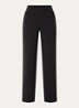 Asana high waist wide fit pantalon - Zwart