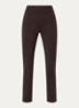High waist slim fit broek met ritszakken - Donkerbruin