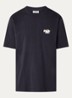 Adam T-shirt met logoborduring - Donkerblauw