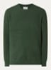 Danny grofgebreide pullover met ronde hals - Groen