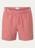 Holiday zwemshort met steekzakken en logo - Kersenrood