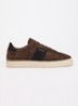 Jase Morris sneaker van suède met leren details - Bruin