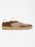 Ray Joss sneaker van suéde met details van mesh en leer  - Bruin
