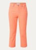 Chloe mid waist skinny fit capri broek met gekleurde wassing - Oranjerood