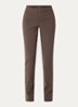 High waist slim fit pantalon - Bruin