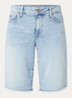 Lilly mid waist straight fit korte broek van denim - Grijs