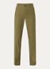Marilyn high waist straight fit broek in linnenblend met steekzakken - Legergroen