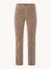 Marilyn high waist straight fit chino van corduroy - Taupe