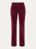 Marilyn high waist straight fit chino van corduroy - Bordeauxrood