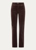 Marilyn high waist straight fit chino van corduroy - Donkerbruin