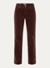 Marilyn high waist straight fit chino van corduroy - Lichtbruin