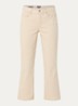 Marilyn mid waist straight leg cropped jeans met gekleurde wassing - Beige