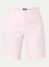 Mid waist straight fit korte broek in linnenblend - Lichtroze