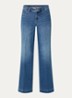 Teresa high waist wide leg jeans met steekzakken - Donkerblauw