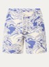 Loefy straight fit korte broek van badstof - Blauw