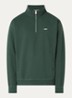 Established Works sweater met halve rits en logoborduring - Groen